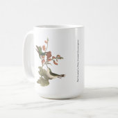 Der rothaarige oder rubingebeutelte Hummingvogel Kaffeetasse (Vorderseite Links)