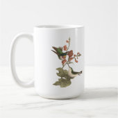 Der rothaarige oder rubingebeutelte Hummingvogel Kaffeetasse (Links)