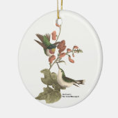 Der rothaarige oder rubingebeutelte Hummingvogel Keramik Ornament (Links)