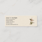 Der rothaarige oder rubingebeutelte Hummingvogel Mini Visitenkarte (Rückseite)