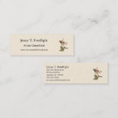 Der rothaarige oder rubingebeutelte Hummingvogel Mini Visitenkarte (Vorne/Hinten)