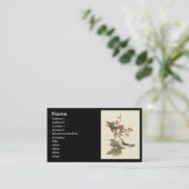 Der rothaarige oder rubingebeutelte Hummingvogel Visitenkarte (Stehend Vorderseite)