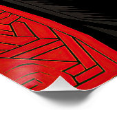 Der Rottweiler Hund, rot und schwarz 003 - Ulises  Poster (Ecke)