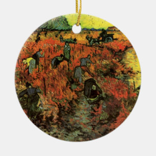 Der Rotweinberg von Vincent van Gogh Keramikornament