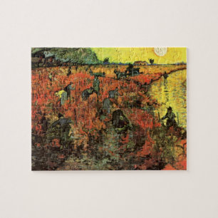 Der Rotweinberg von Vincent van Gogh Puzzle