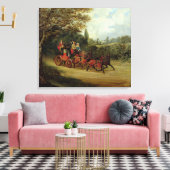 Der Royal Mail Coach mit Passagieren (Öl auf Canva Leinwanddruck (Insitu (Wohnzimmer))