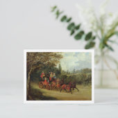 Der Royal Mail Coach mit Passagieren (Öl auf Canva Postkarte (Stehend Vorderseite)