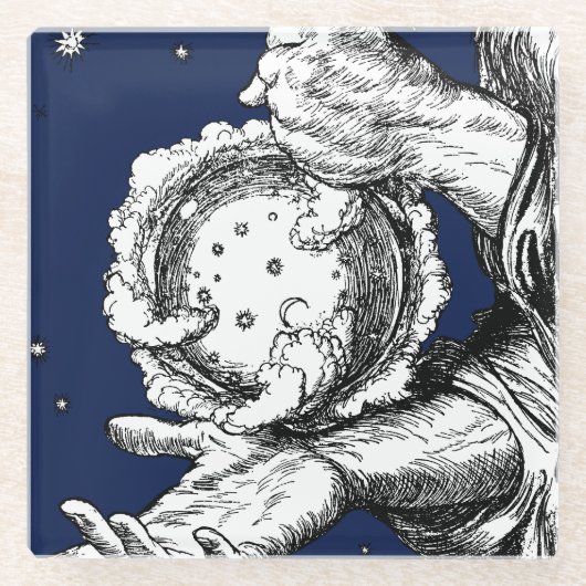 Der Rubaiyat der Schöpfung Omar Khayam Glasuntersetzer (Vorderseite)