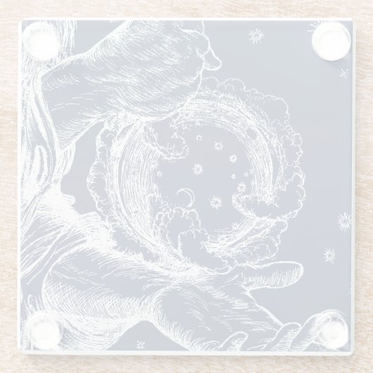 Der Rubaiyat der Schöpfung Omar Khayam Glasuntersetzer (Rückseite)