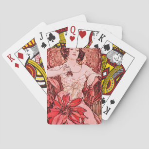 Der Rubin von Alphonse Mucha Spielkarten