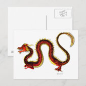 Der Ruby-Drache Postkarte (Vorne/Hinten)