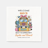 Der Rücken Bash der Schule! Editable End of Summer Serviette (Vorderseite)