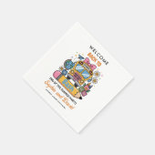 Der Rücken Bash der Schule! Editable End of Summer Serviette (Ecke)