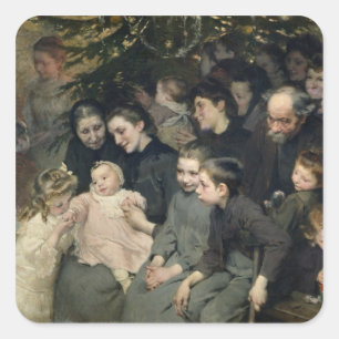 Der Rückgang der Milch in Belleville Quadratischer Aufkleber