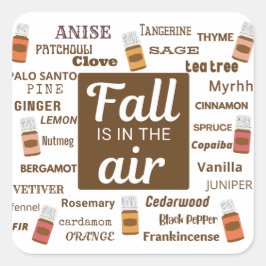 Der Rückgang liegt im luftlebenswichtigen Ölherbst Quadratischer Aufkleber