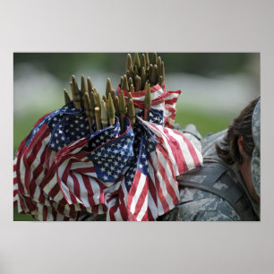 Der Rucksack eines Armeesoldaten Poster