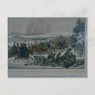Der Rückzug der französischen Armee aus Moskau Postkarte