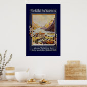 "Der Ruf der Berge" Vintage-Reise Poster (Küche)
