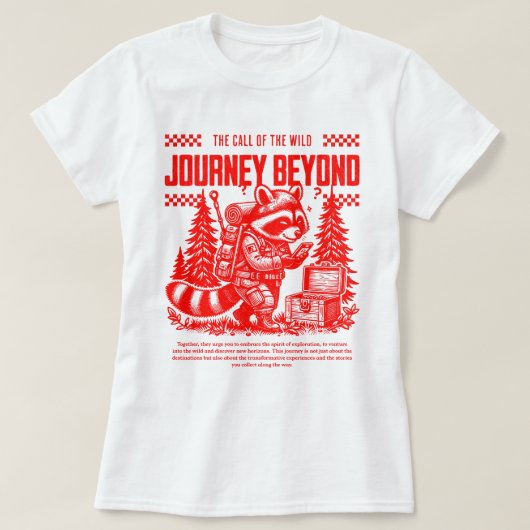 Der Ruf der wilden Reise nach hinten T-Shirt (Design vorne)