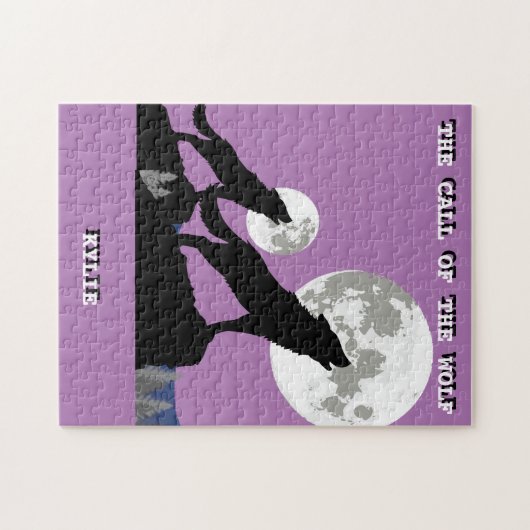 "DER RUF DER WOLF" PERSONALISIERT PUZZLE (Horizontal)