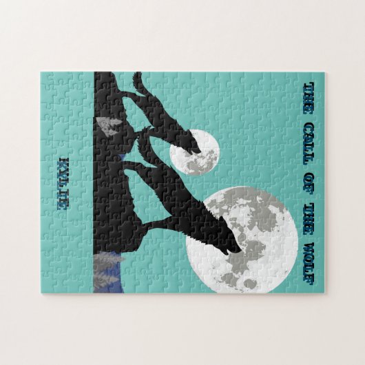 "DER RUF DER WOLF" PERSONALISIERT PUZZLE (Horizontal)