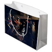 Der Ruf des heiligen Matthew, Caravaggio Große Geschenktüte (Rückseite Schrägansicht)