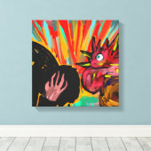 Der Ruf des Roosters - Christliche Leinwand Kunst (Insitu (Holzboden))