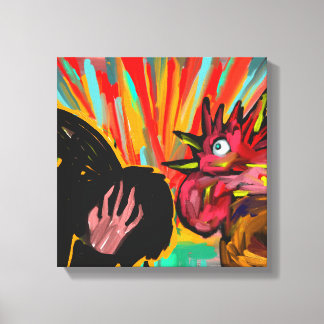 Der Ruf des Roosters - Christliche Leinwand Kunst