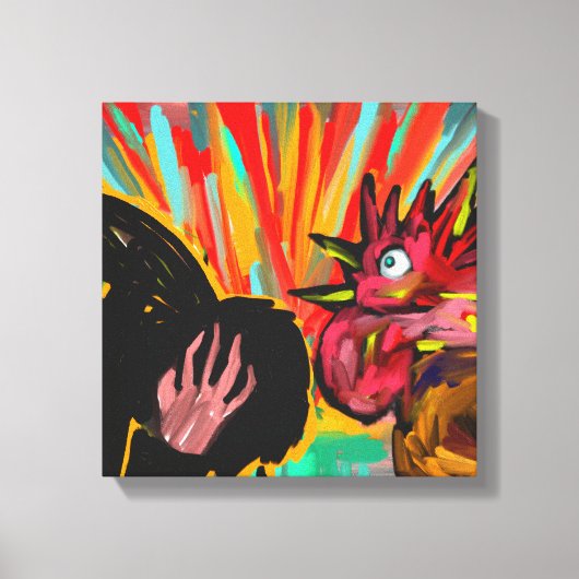 Der Ruf des Roosters - Christliche Leinwand Kunst (Vorderseite)