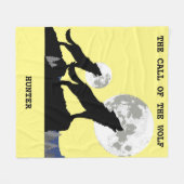 "DER RUF DES WOLFES" PERSONALISIERTER BLANKET FLEECEDECKE (Vorderseite (Horizontal))