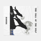 "DER RUF DES WOLFES" PERSONALISIERTER BLANKET FLEECEDECKE (Vorderseite (Horizontal))