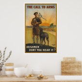Der Ruf nach Waffen, der irische Weltkrieg Poster (Küche)