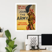 Der Ruf zur Pflicht - Mitglied der Armee Poster (Heimbüro)