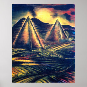 Der Ruheplatz-" Pyramiden Poster