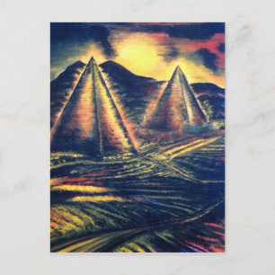 Der Ruheraum, Pyramiden Postkarte
