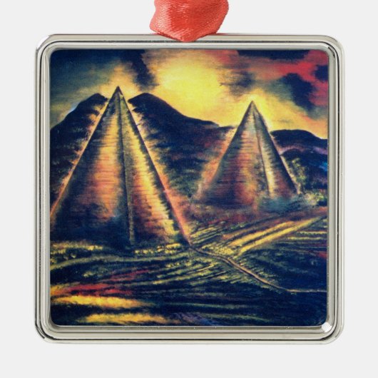 Der Ruheraum, Pyramiden Silbernes Ornament (Vorne)