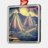 Der Ruheraum, Pyramiden Silbernes Ornament (Links)