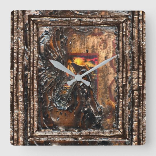 Der Ruheraum Quadratische Wanduhr (Vorderseite)