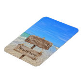 Der Ruhestand beginnt hier! Sanibel Island Beach Magnet (Linke Seite)