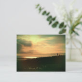 Der ruhige Abend am Strand Postkarte (Stehend Vorderseite)
