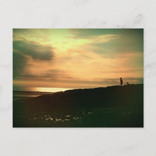 Der ruhige Abend am Strand Postkarte (Vorderseite)