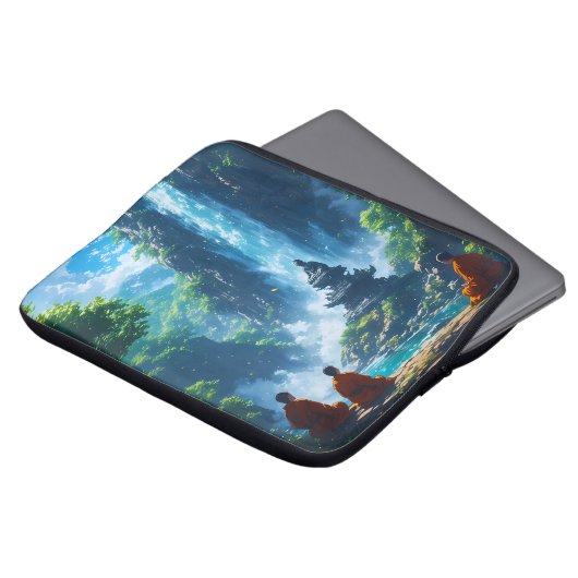Der ruhige Aufstieg der Mönche Laptopschutzhülle (Vorne Oben)