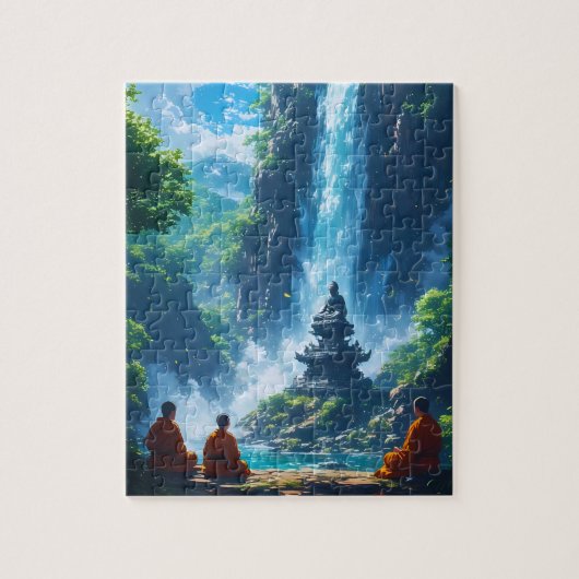 Der ruhige Aufstieg der Mönche Puzzle (Vertikal)