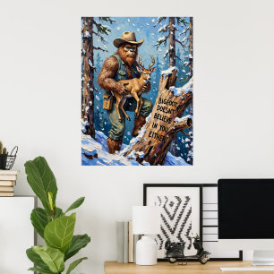 Der ruhige Begleiter im Winter: Bigfoot und die Fa Poster