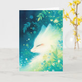 Der ruhige Foxenwächter Karte (Gelbe Blume)