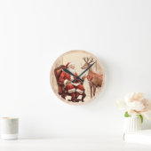 Der ruhige Moment des Weihnachtsmannes Runde Wanduhr (Zuhause)