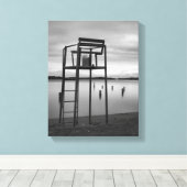 Der ruhige Morgen am Strand Leinwanddruck (Insitu (Holzboden))