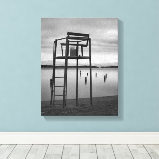 Der ruhige Morgen am Strand Leinwanddruck (Insitu (Holzboden))