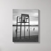 Der ruhige Morgen am Strand Leinwanddruck (Vorderseite)