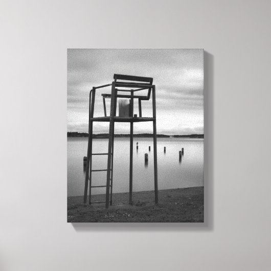 Der ruhige Morgen am Strand Leinwanddruck (Vorderseite)